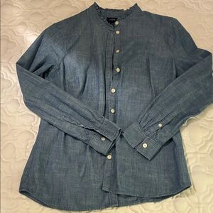J. Crew Factory Blue Button-Up Top